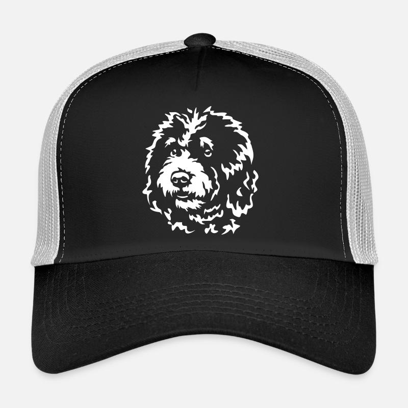 Tête de chien d’eau espagnole « Black Edition » Casquette trucker 