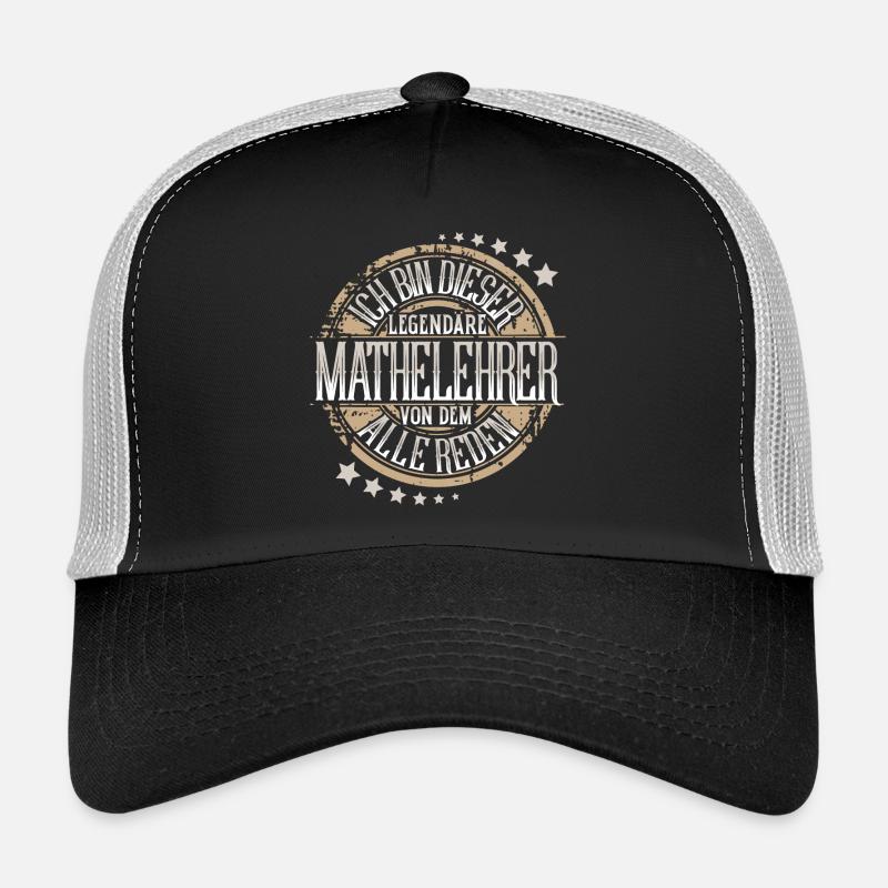 Mathelehrer - Trucker Cap - Schwarz/Steingrau