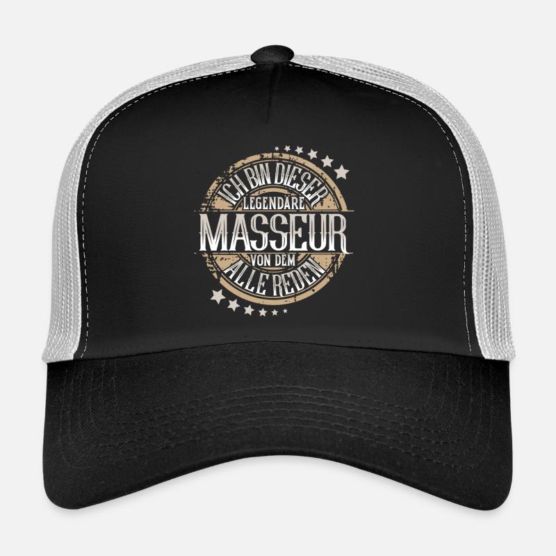 Masseur - Trucker Cap - Schwarz/Steingrau