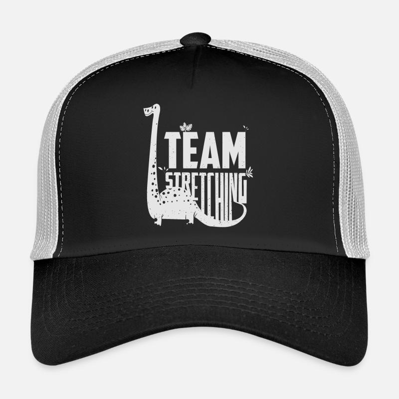 Dino Stretching Team - Trucker Cap - Schwarz/Steingrau