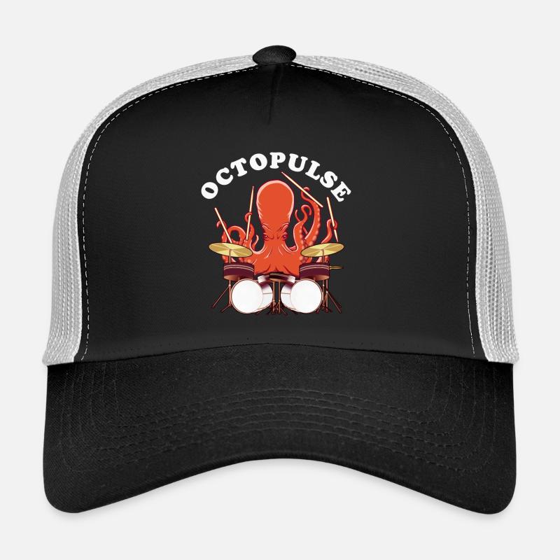 OctoPULSE | Oktopus spielt Schlagzeug Trucker Cap