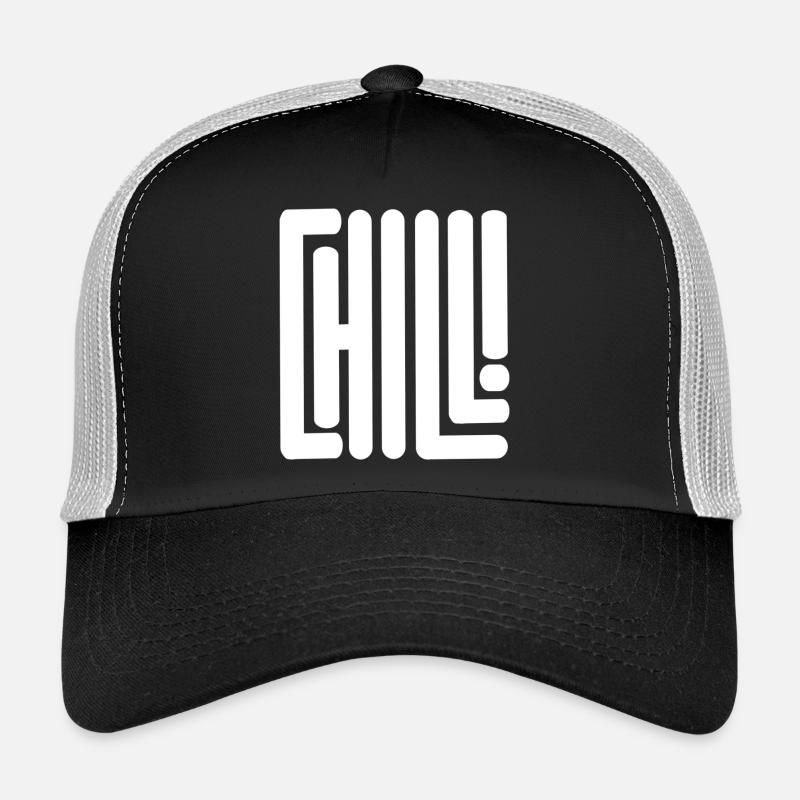 Just chill - Trucker Cap - Schwarz/Steingrau