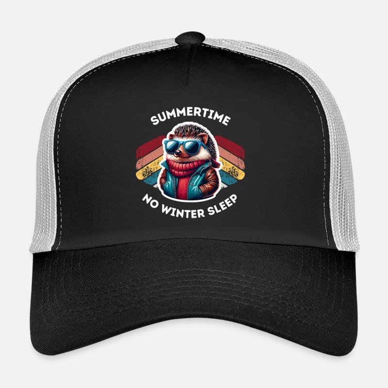 Hedgehog in summer with sunglasses Trucker Cap