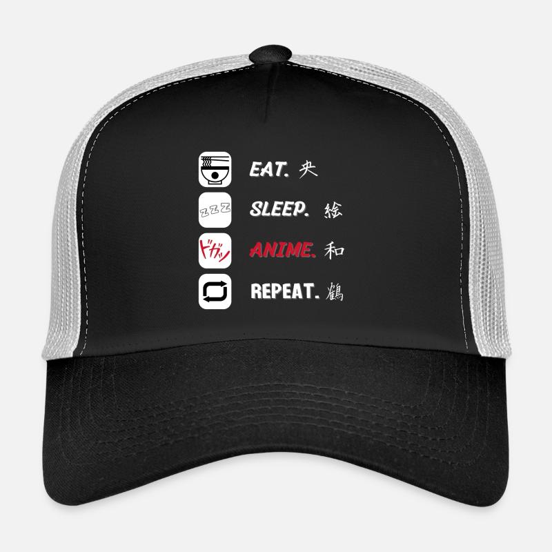 Eat Sleep Anime Repeat Casquette trucker 