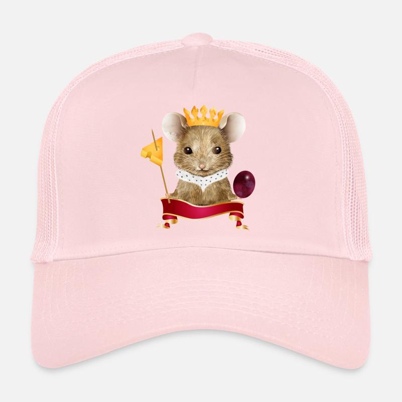 Souris avec couronne de fromage, raisin et cure-dent Casquette trucker 