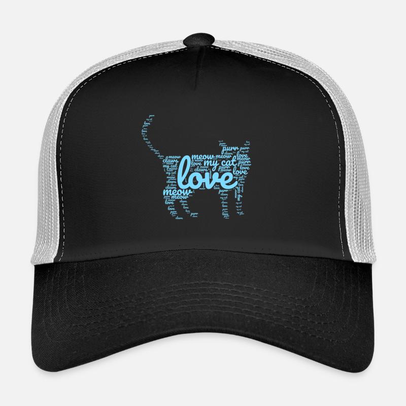 Sous-titres de chat - Casquette trucker  - noir/gris pierre