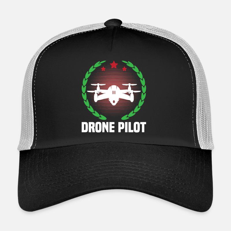 Pilote de drone - Casquette trucker  - noir/gris pierre