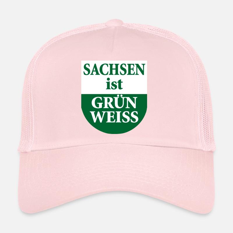 La Saxe est un drapeau vert blanc de l’État Casquette trucker 
