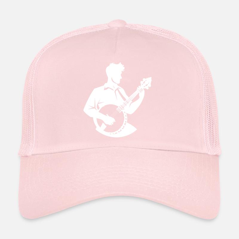 Banjo Player Drawing Trucker Cap
