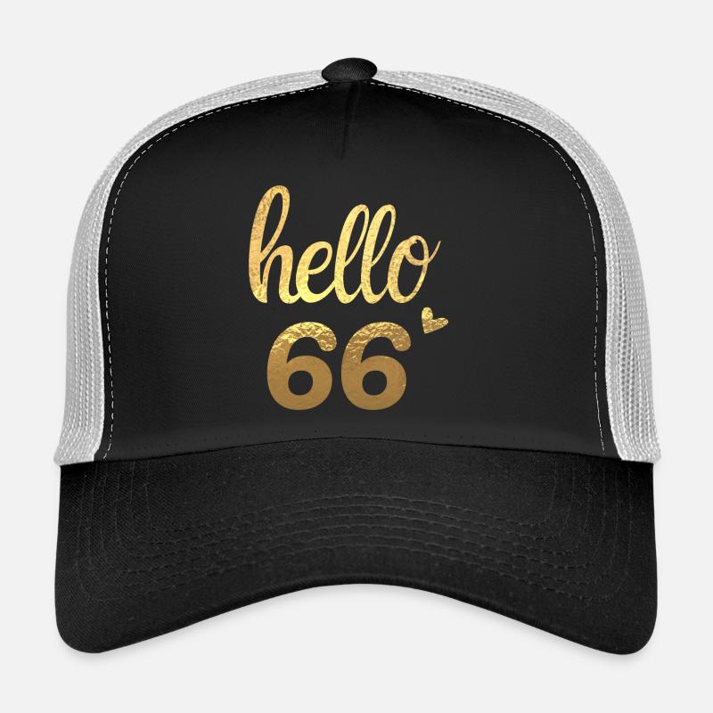 Hello 66 doré Casquette trucker 