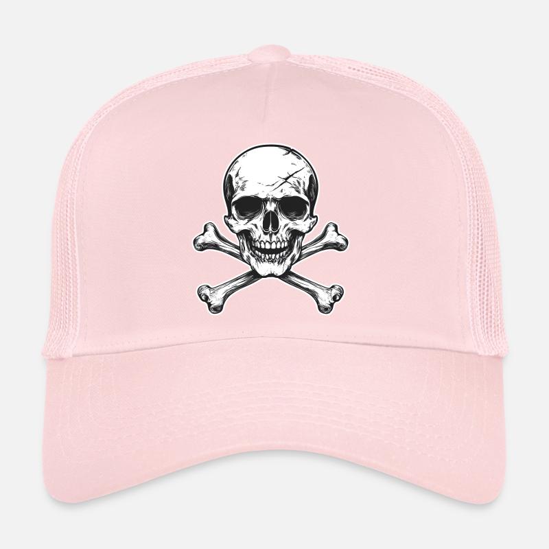 Skull and bone cross Trucker Cap