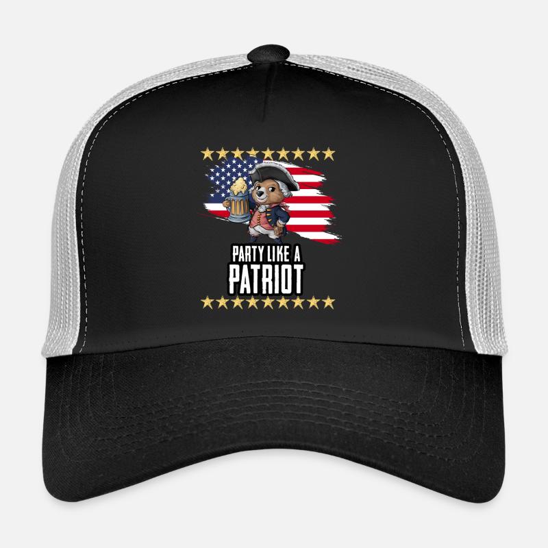 Faites la fête comme un patriote George Bear Casquette trucker 