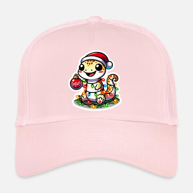 Gecko de Noël Glam Casquette trucker 