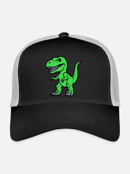 T Rex Comic - Trucker Cap - black/stone grey - Front