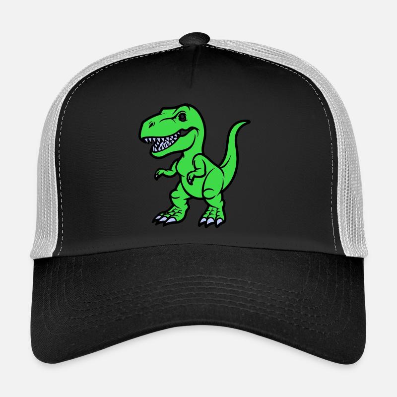T Rex Comic - Trucker Cap - Schwarz/Steingrau