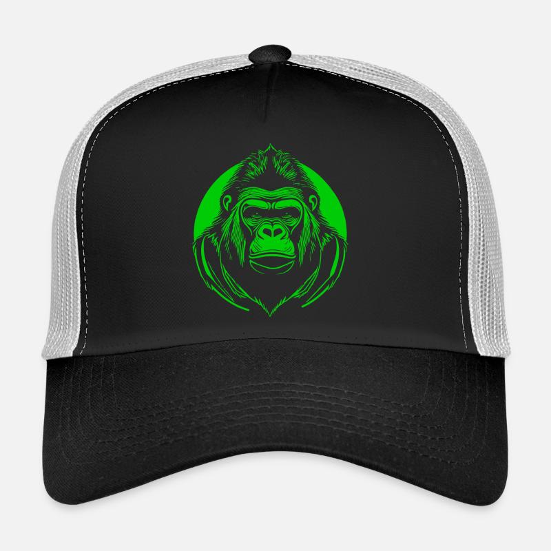 Logo du gorille vert Casquette trucker 