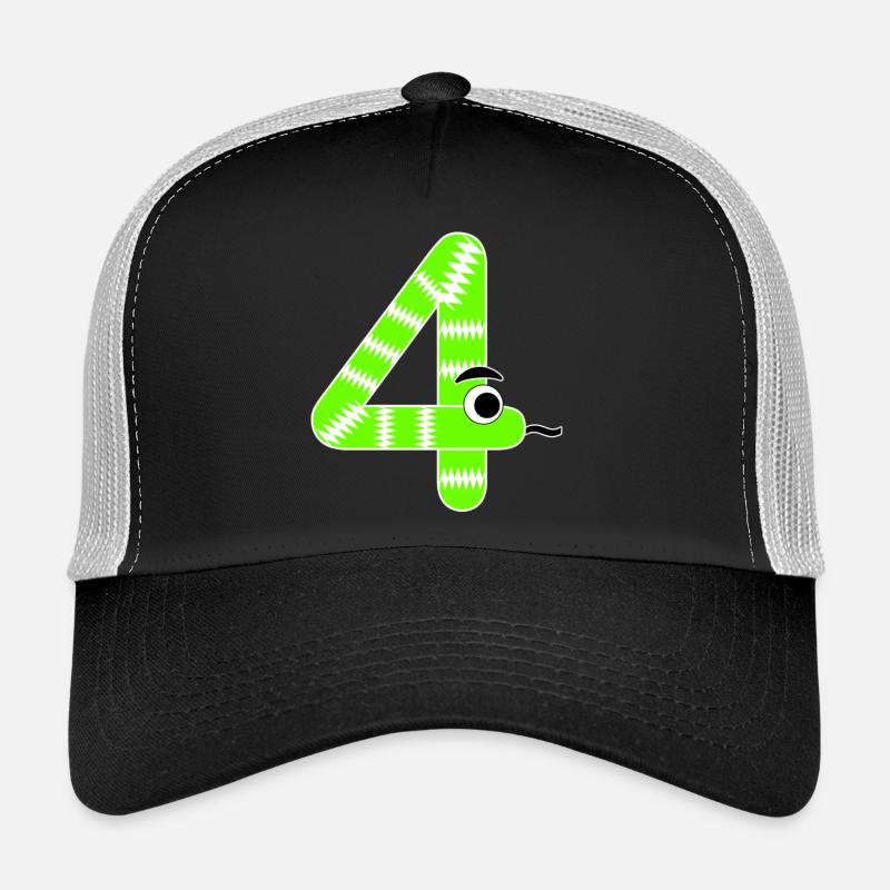 Numéro quatre 4 enfants anniversaire serpent Casquette trucker 