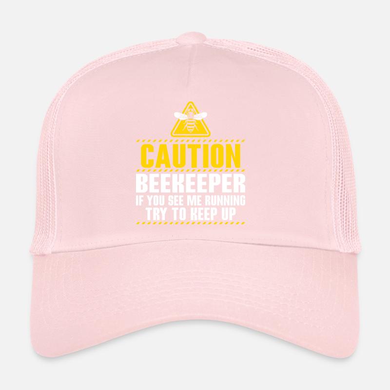 Caution Beekeeper If You See Me Running Beekeeping Trucker Cap