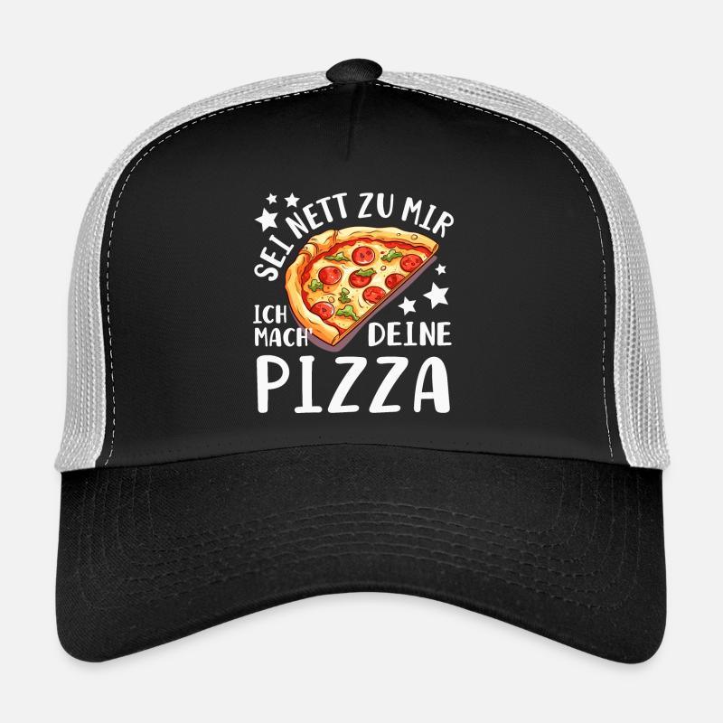 PIzza Bäcker Pizzaiolo - Trucker Cap - Schwarz/Steingrau