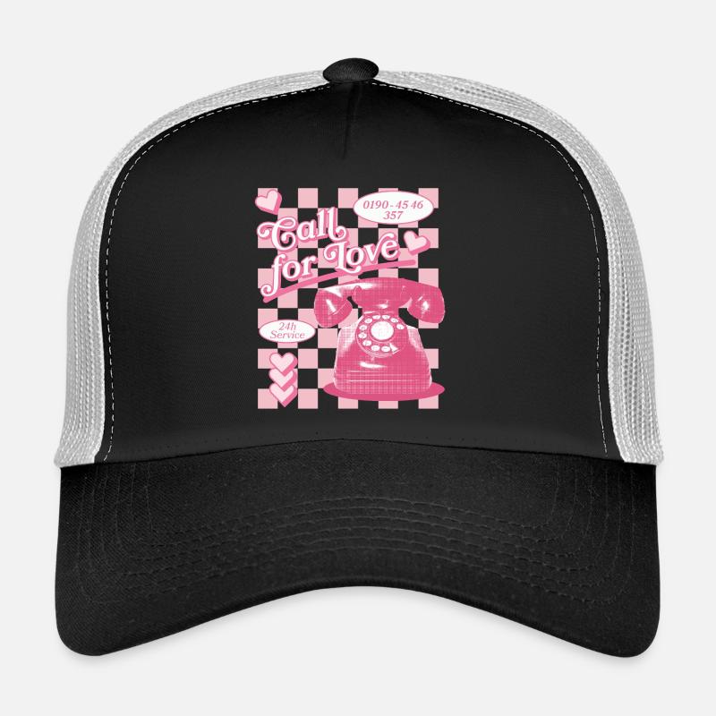 Call for Love Hotline Ästhetik - Trucker Cap - Schwarz/Steingrau