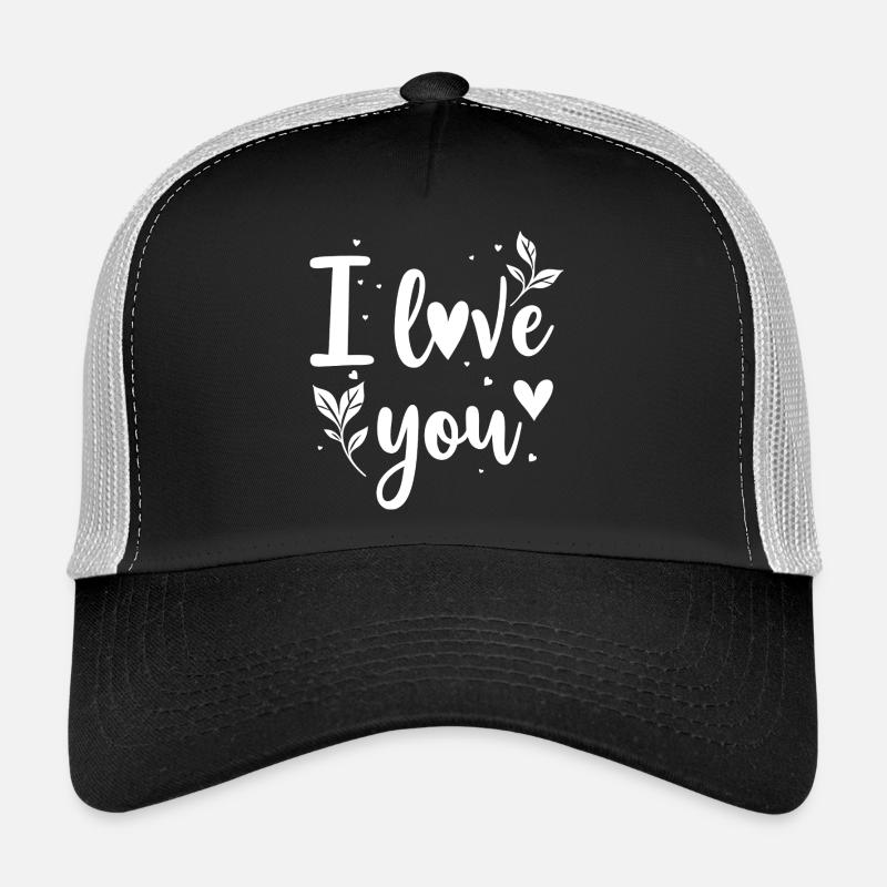 Je t’aime, blanc Casquette trucker 