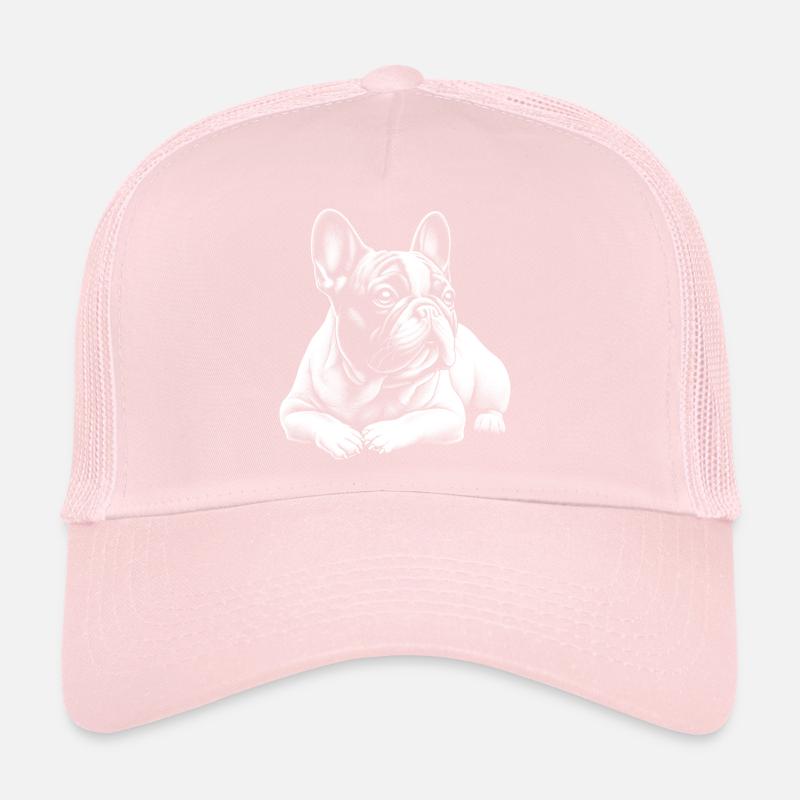 Mignon bouledogue français en position couchée Casquette trucker 