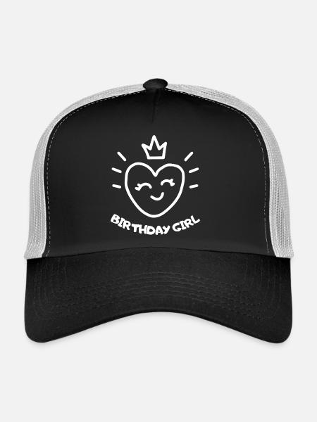 AnniversaireFilleCoeur - Casquette trucker  - noir/gris pierre - Devant