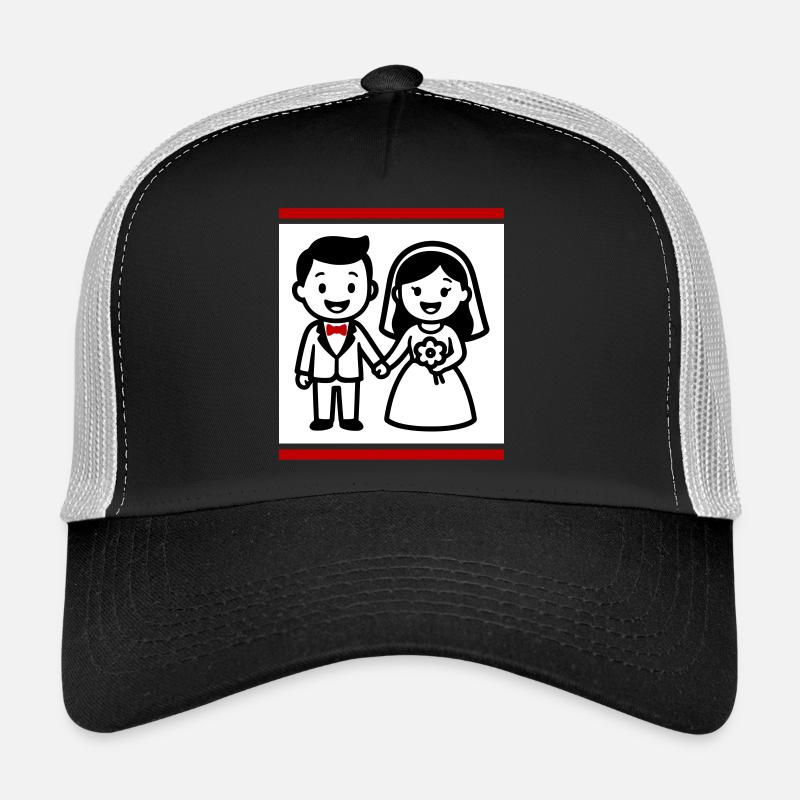 Ehepaar Hochzeit Trucker Cap
