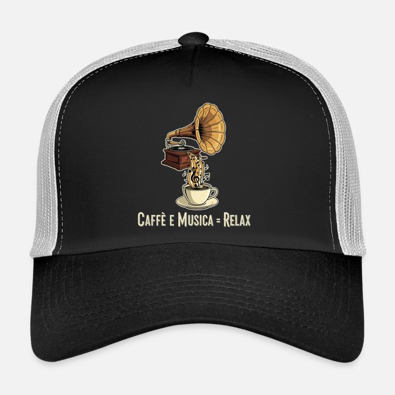 Caffè e Musica = Se détendre Casquette trucker 
