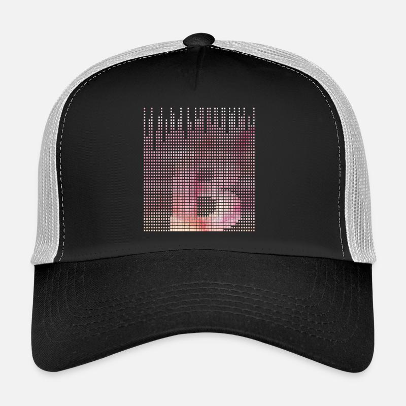 Abstract Pink Letter B Pixel Art Trucker Cap