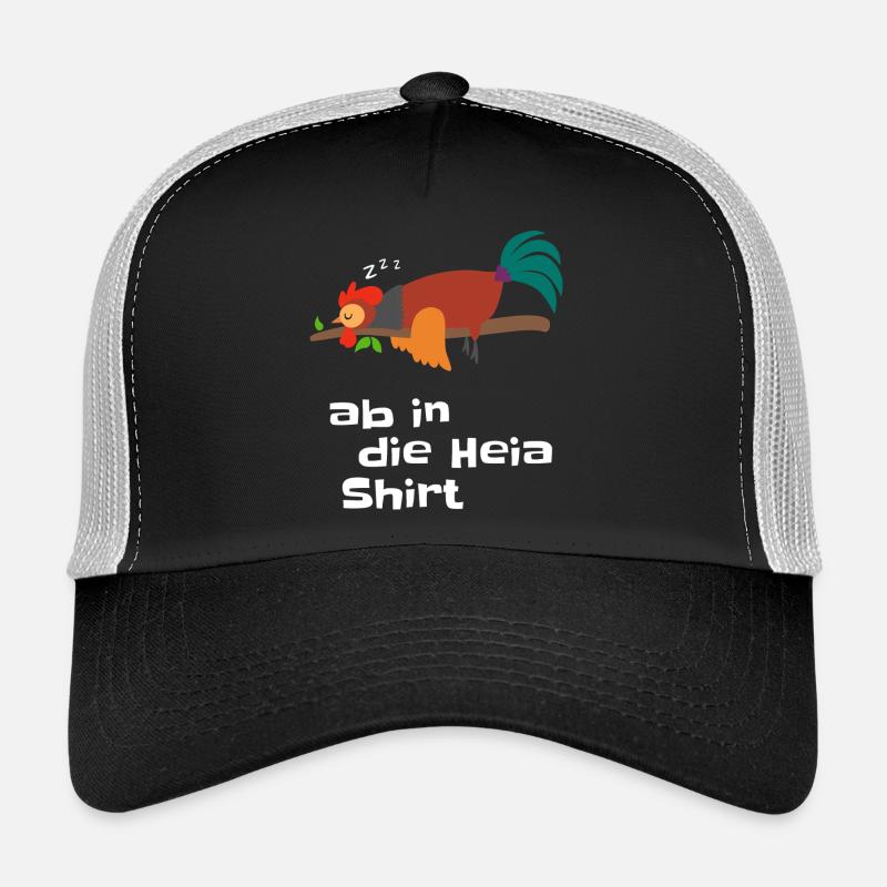 Barking rooster on branch Trucker Cap