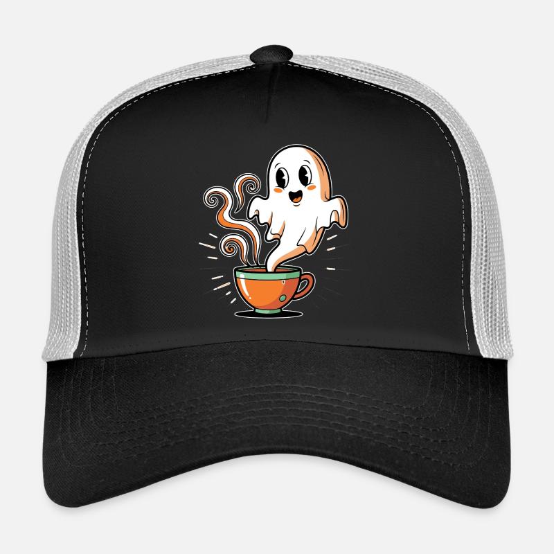 Coffee spirit with a charming face Trucker Cap