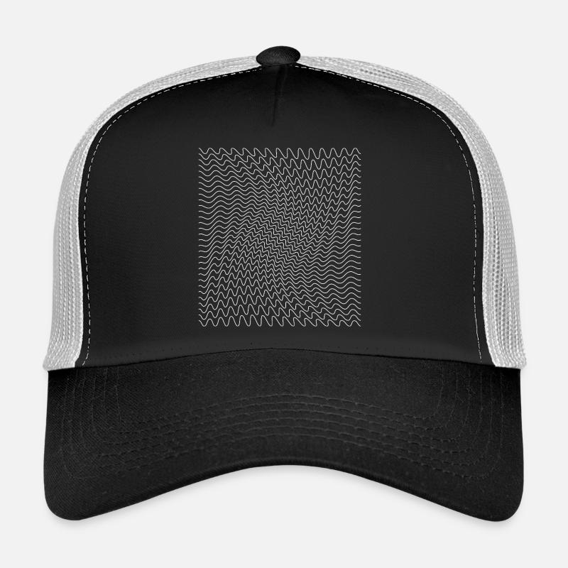 Impression d’illusion d’optique de ligne ondulée dynamique Casquette trucker 