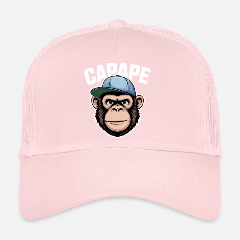 Capape Monkey Head with Cap Urban Style Trucker Cap
