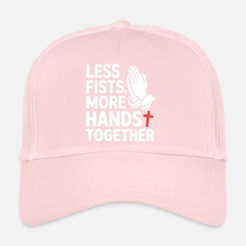 Moins de poings, plus de mains ensemble Prière Casquette trucker 