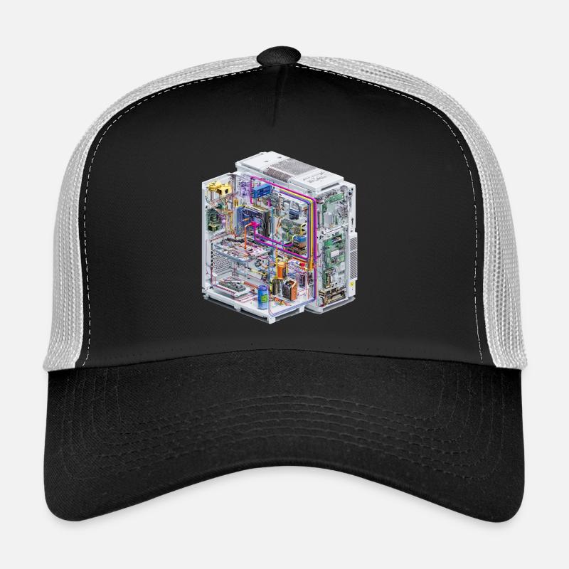 CAD Cable Art Color Streams Data Center Trucker Cap