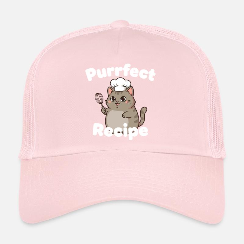 Purfect Recipe Cat Cooking Design Trucker Cap