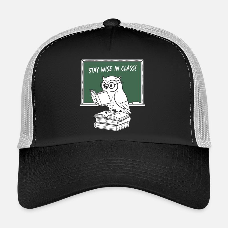 Lecture sage du hibou en classe Casquette trucker 