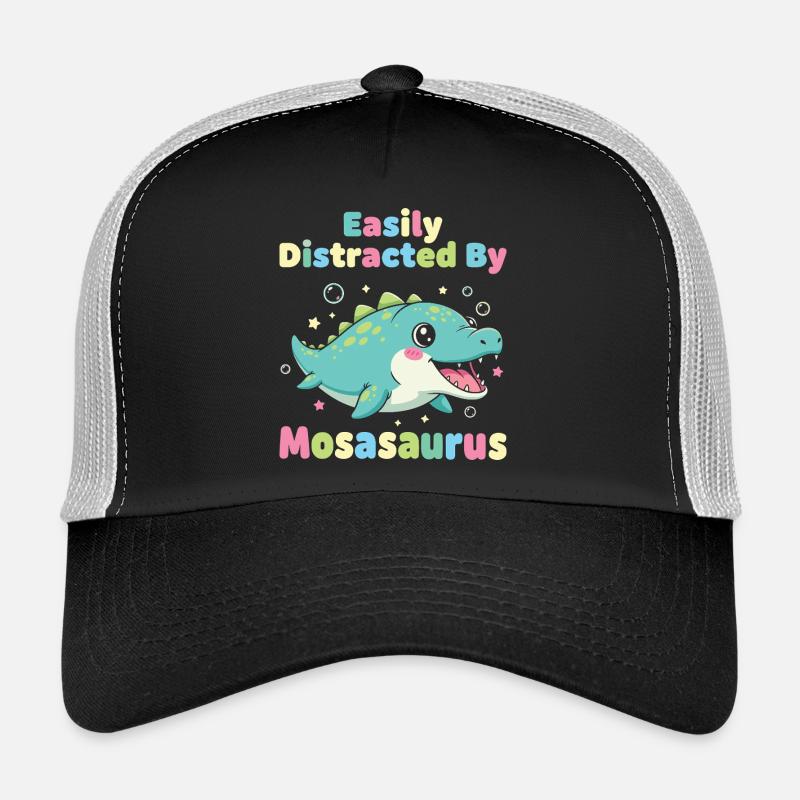 Kawaii Easily Distracted By Mosasaurus Trucker Cap