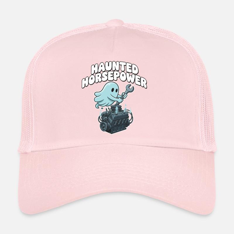 Ghost Engine Haunting Engine Cartoon Trucker Cap