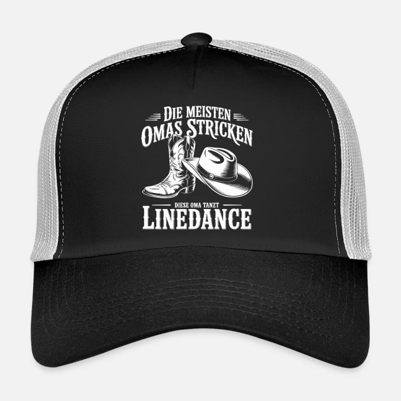 Le design de bottes de danse en ligne de grand-mère Casquette trucker 