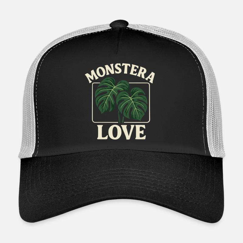 Monstera Love - Trucker Cap - black/stone grey