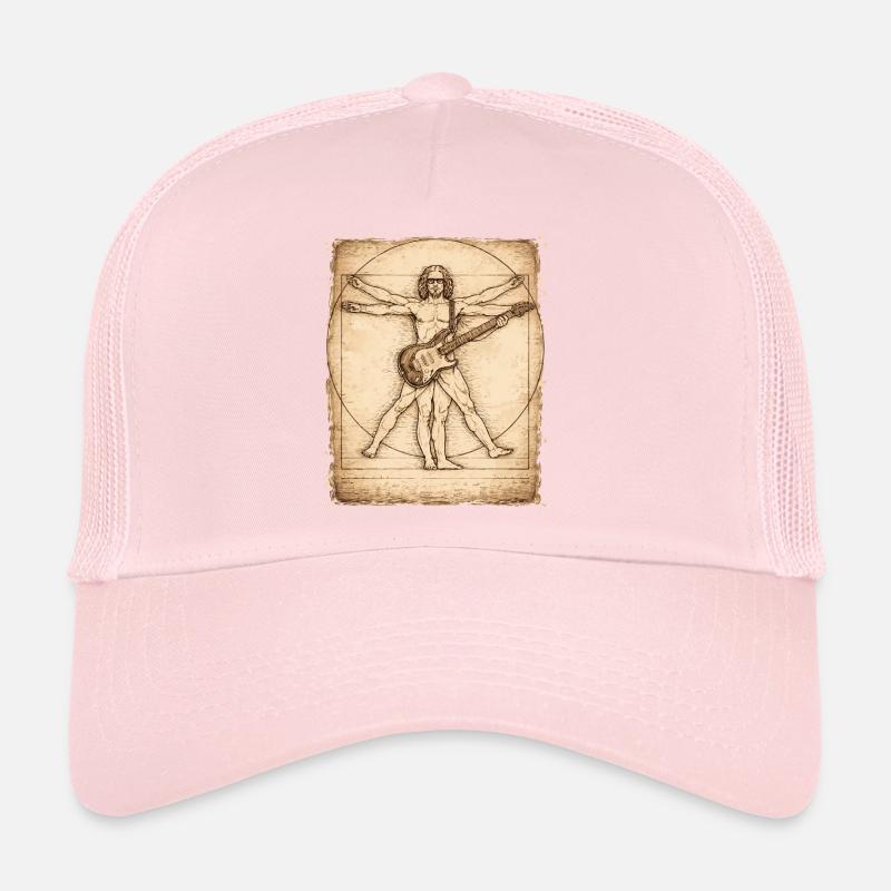 Conception du guitariste rockeur Vitruvian Casquette trucker 