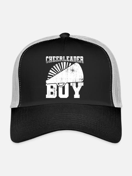 Garçon pom-pom girl - Casquette trucker  - noir/gris pierre - Devant