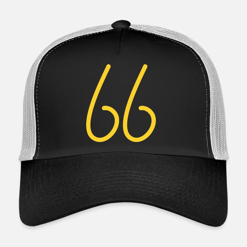 66 - Trucker Cap - Schwarz/Steingrau