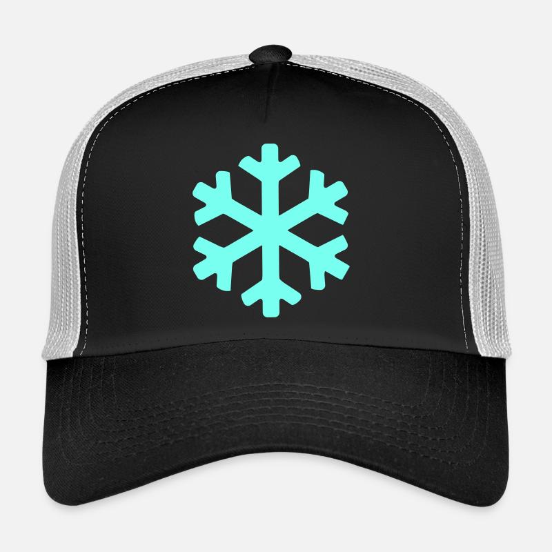 Eisblauer Schneekristall Trucker Cap