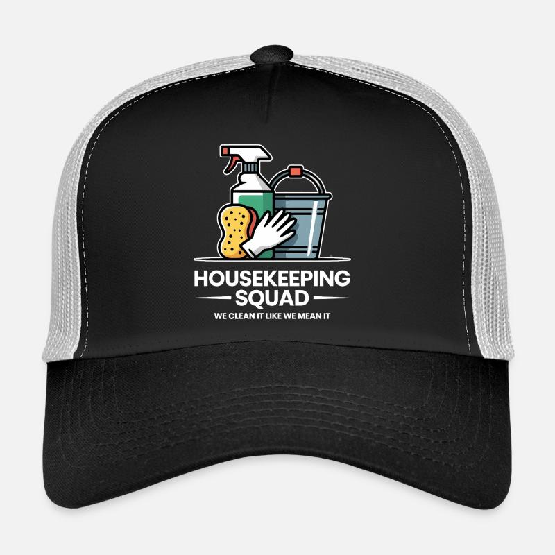 Conception de nettoyage amusante Casquette trucker 