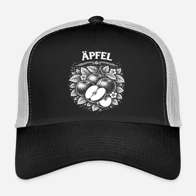 Apple Woodcut Botanical Print Trucker Cap