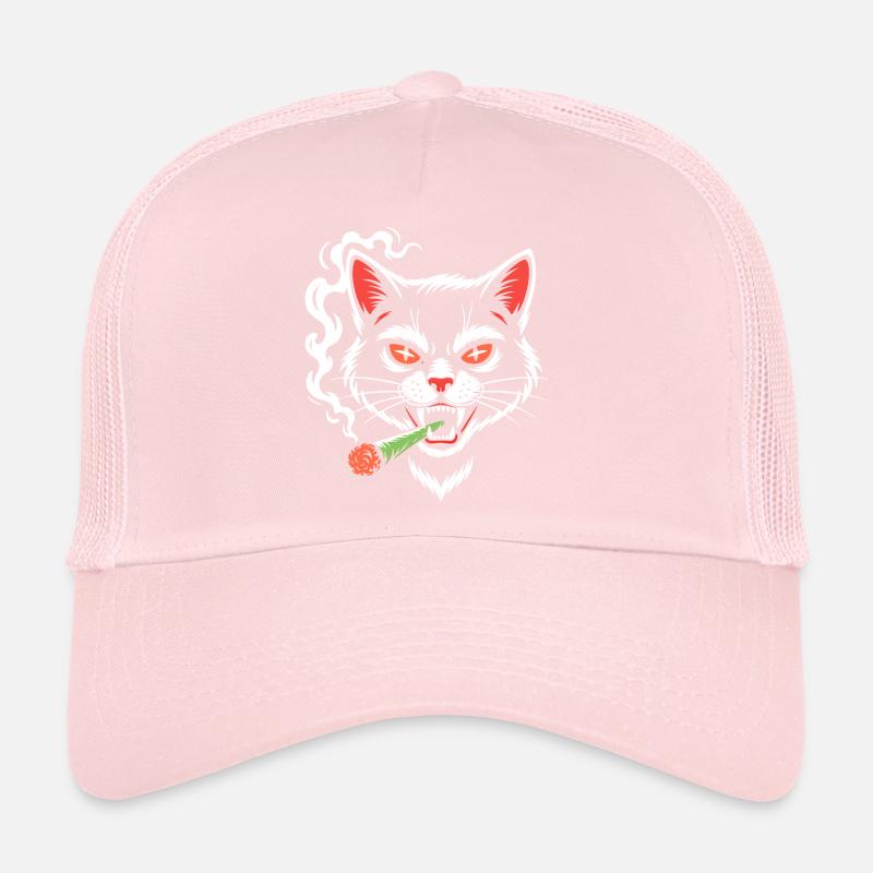 Angry cat with joint Trucker Cap