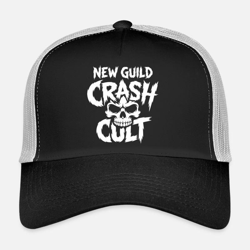 Nouveau Crâne Crash Cut de la Guilde - Casquette trucker  - noir/gris pierre